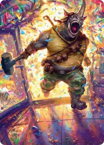 Image for Rocksteady, Rowdy Rhino Art Card (54) [Teenage Mutant Ninja Turtles] - Magic: The Gathering