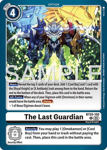 The Last Guardian (Reprint) (BT20-100 U) [Advanced Booster Digimon Generation]