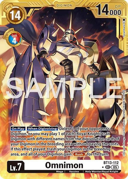 Image for Omnimon - BT13-112 (Gold Border) (BT13-112 SEC) [Advanced Booster Digimon Generation] - Digimon Card Game