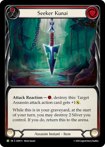 Image for Seeker Kunai (Red) (GEM111) [GEM Pack 4] - Flesh and Blood TCG