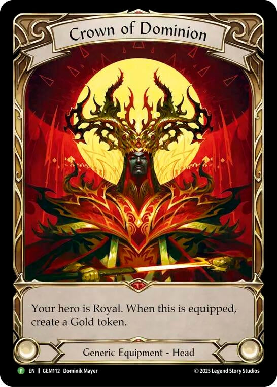 Image for Crown of Dominion (Golden) (GEM112) [GEM Pack 4] - Flesh and Blood TCG