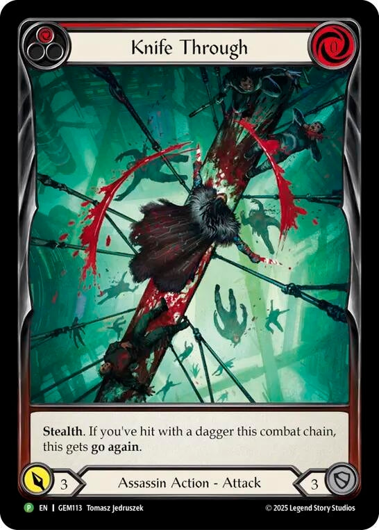 Image for Knife Through (Red) (GEM113) [GEM Pack 4] - Flesh and Blood TCG