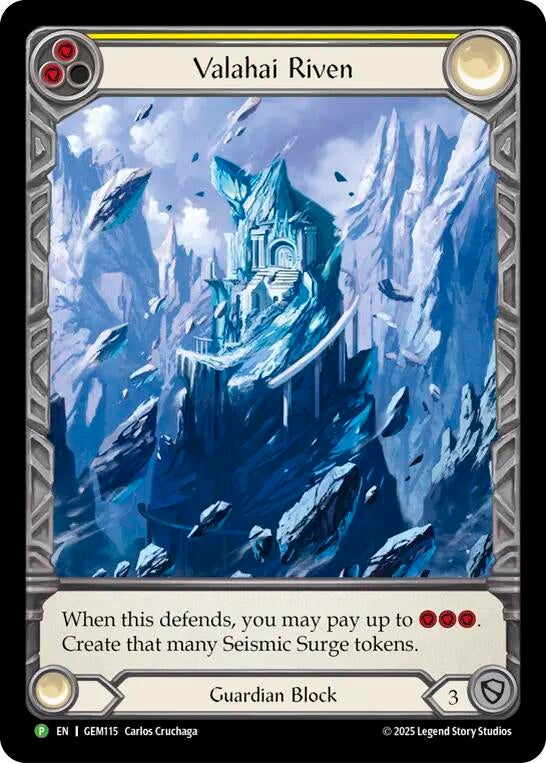 Image for Valahai Riven (Yellow) (GEM115) [GEM Pack 4] - Flesh and Blood TCG