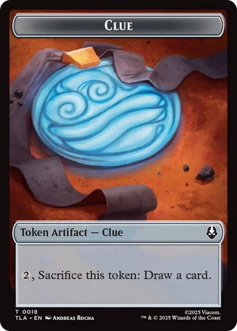Image for Clue (0018) // Food (0021) Double-Sided Tokens (18 // 21) [Avatar: The Last Airbender] - Magic: The Gathering