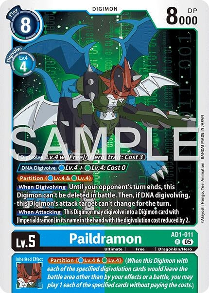 Image for Paildramon - AD1-011 (AD1-011 R) [Advanced Booster Digimon Generation] - Digimon Card Game