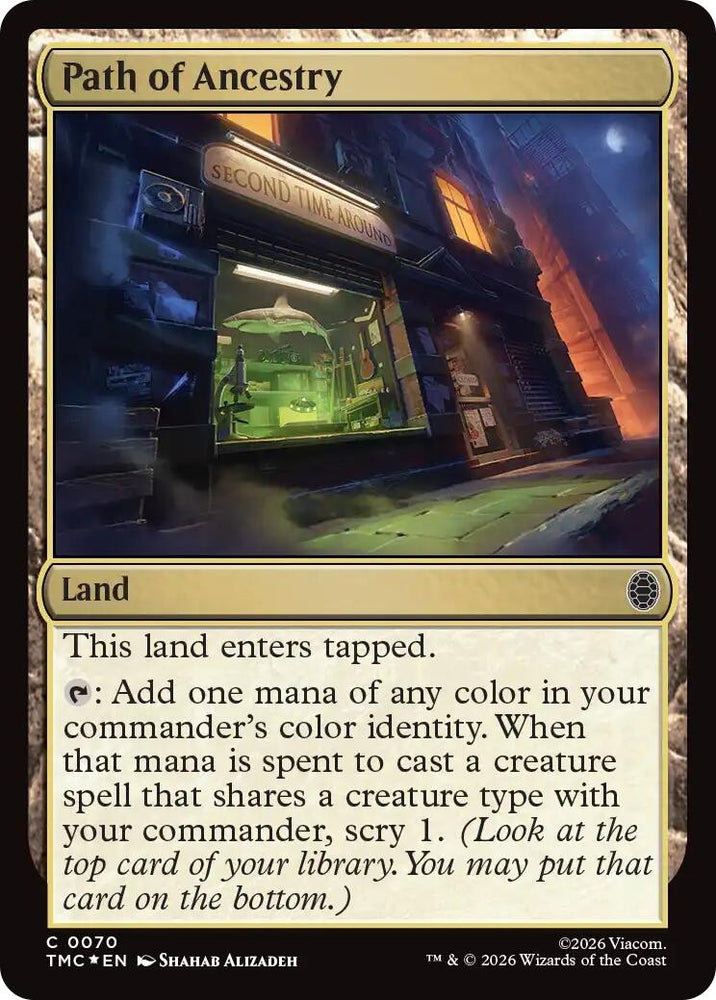 Image for Path of Ancestry (Surge Foil) (70) [Teenage Mutant Ninja Turtles] - Magic: The Gathering
