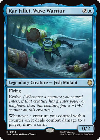 Image for Ray Fillet, Wave Warrior (Surge Foil) (14) [Teenage Mutant Ninja Turtles] - Magic: The Gathering