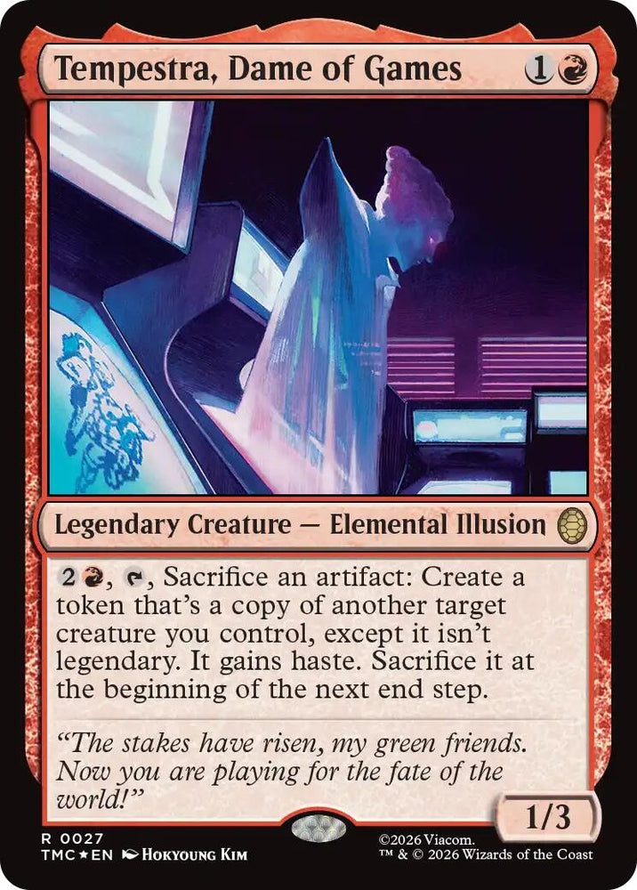 Image for Tempestra, Dame of Games (Surge Foil) (27) [Commander: Teenage Mutant Ninja Turtles] - Magic: The Gathering