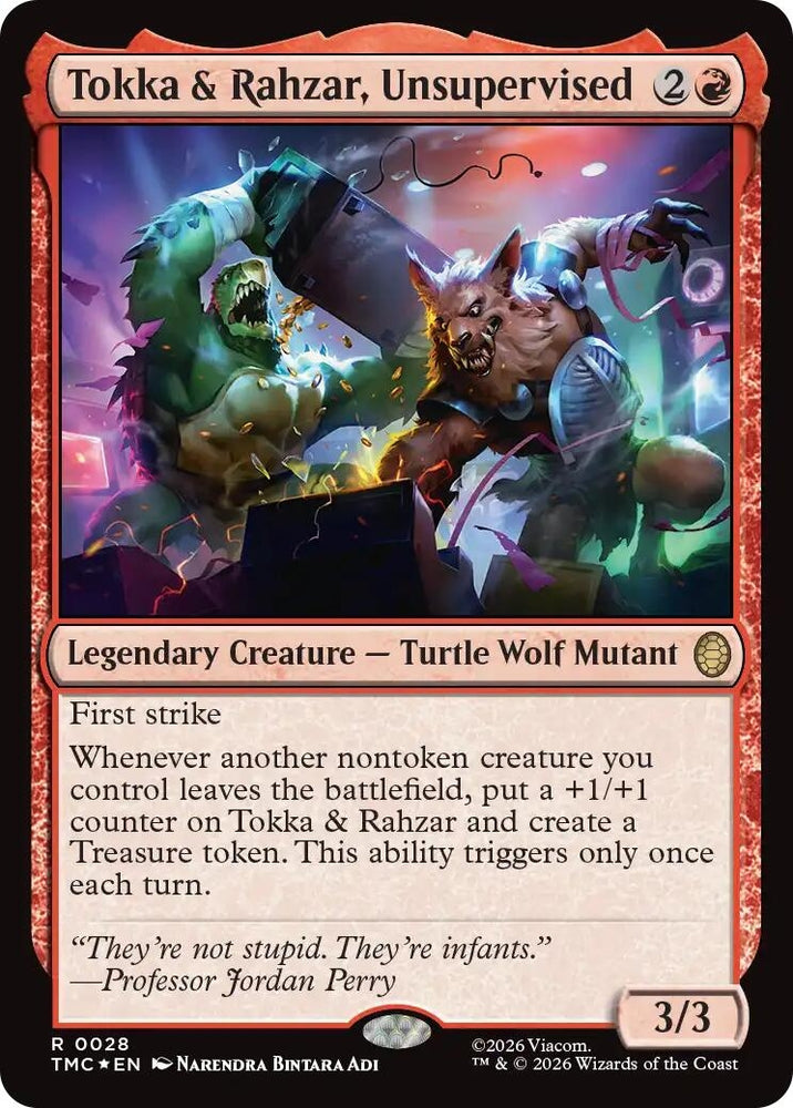 Image for Tokka & Rahzar, Unsupervised (Surge Foil) (28) [Commander: Teenage Mutant Ninja Turtles] - Magic: The Gathering