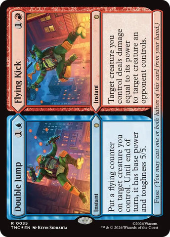 Image for Double Jump // Flying Kick (Surge Foil) (35) [Teenage Mutant Ninja Turtles] - Magic: The Gathering