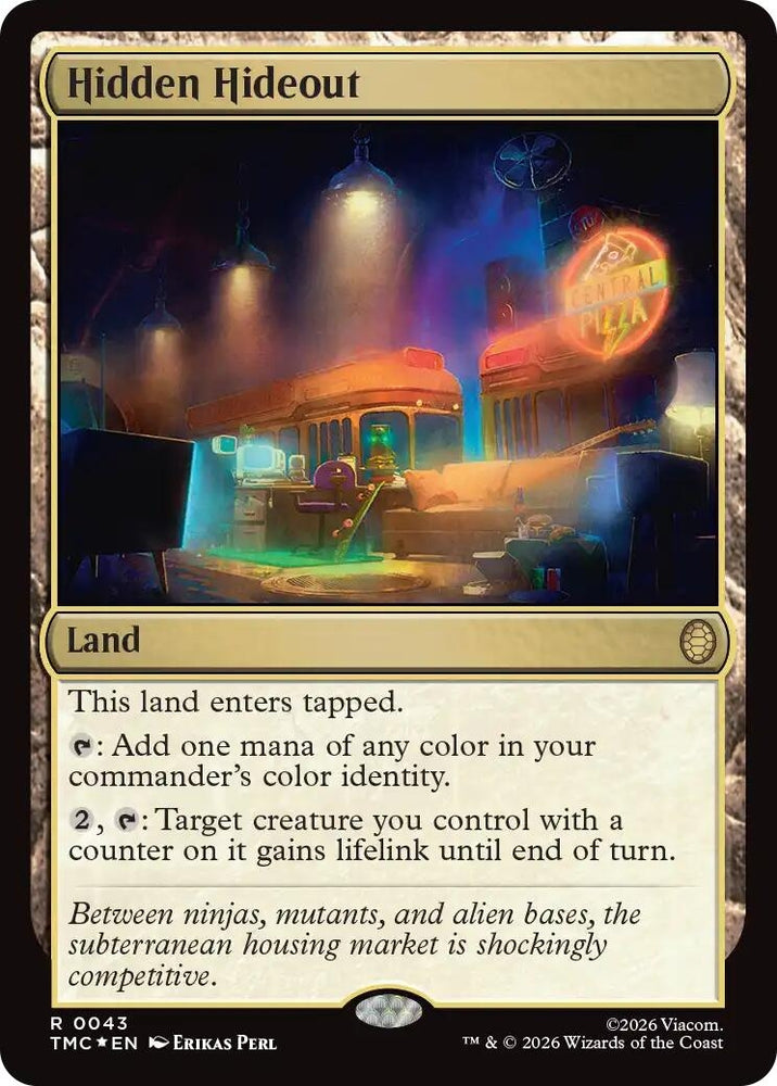 Image for Hidden Hideout (Surge Foil) (43) [Teenage Mutant Ninja Turtles] - Magic: The Gathering