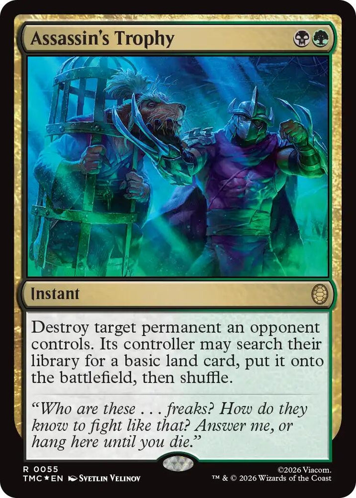 Image for Assassin's Trophy (Surge Foil) (55) [Teenage Mutant Ninja Turtles] - Magic: The Gathering
