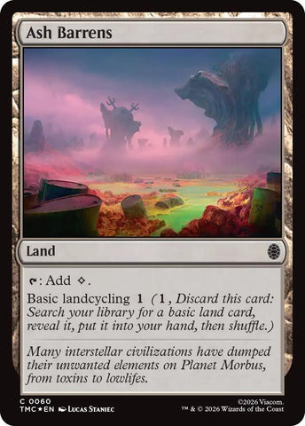 Image for Ash Barrens (Surge Foil) (60) [Teenage Mutant Ninja Turtles] - Magic: The Gathering
