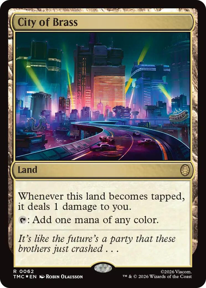 Image for City of Brass (Surge Foil) (62) [Teenage Mutant Ninja Turtles] - Magic: The Gathering