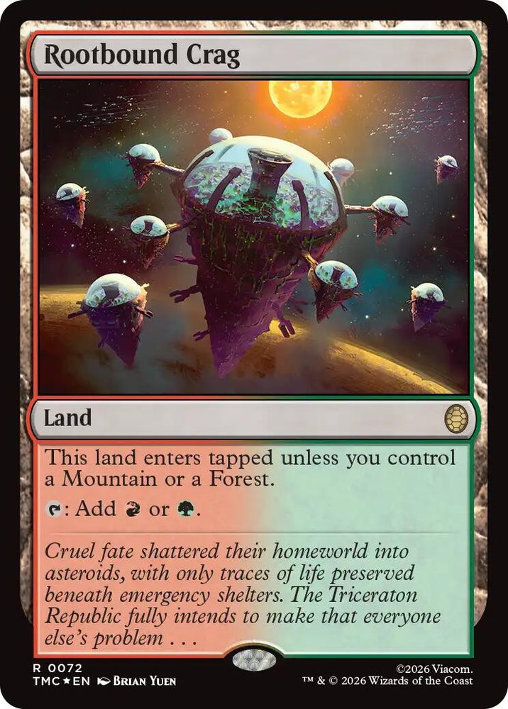 Image for Rootbound Crag (Surge Foil) (72) [Teenage Mutant Ninja Turtles] - Magic: The Gathering