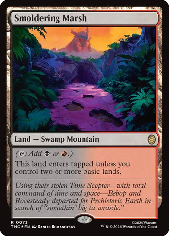 Image for Smoldering Marsh (Surge Foil) (73) [Commander: Teenage Mutant Ninja Turtles] - Magic: The Gathering
