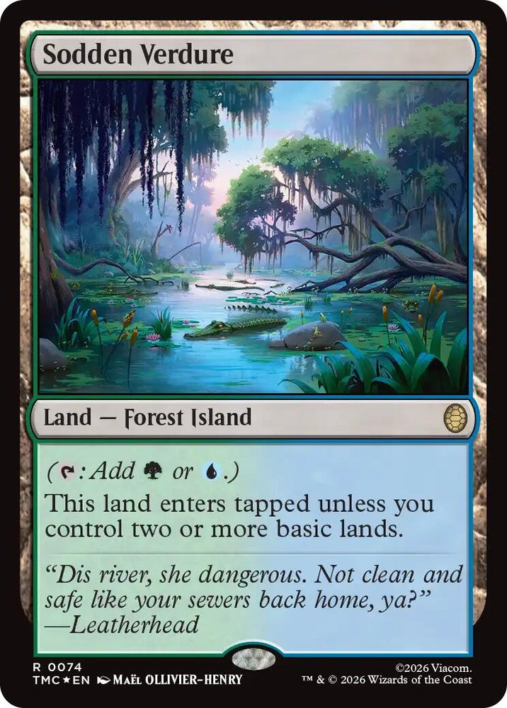 Image for Sodden Verdure (Surge Foil) (74) [Commander: Teenage Mutant Ninja Turtles] - Magic: The Gathering