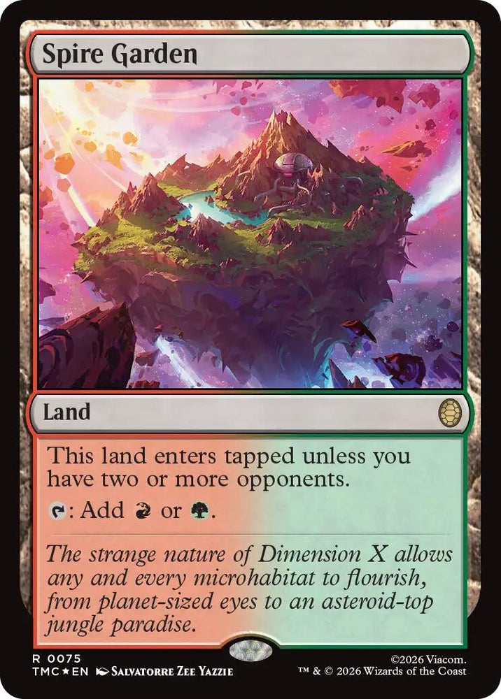 Image for Spire Garden (Surge Foil) (75) [Commander: Teenage Mutant Ninja Turtles] - Magic: The Gathering