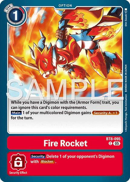 Fire Rocket (Reprint) (BT8-095 C) [Advanced Booster Digimon Generation]