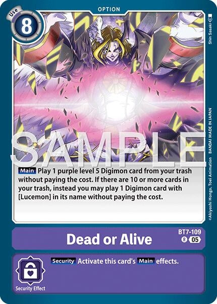 Image for Dead or Alive (Reprint) (BT7-109 R) [Advanced Booster Digimon Generation] - Digimon Card Game