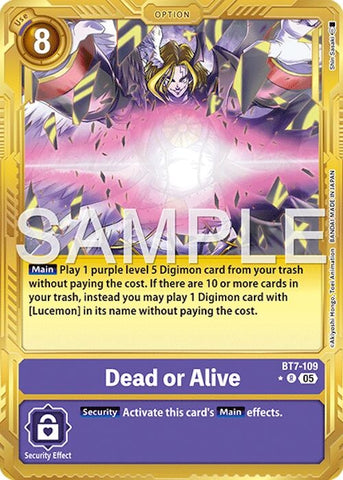 Image for Dead or Alive (Gold Border) (BT7-109 R) [Advanced Booster Digimon Generation] - Digimon Card Game