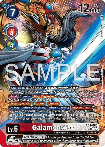 Image for Gaiamon ACE (Alternate Art) (AD1-005 SR) [Advanced Booster Digimon Generation] - Digimon Card Game