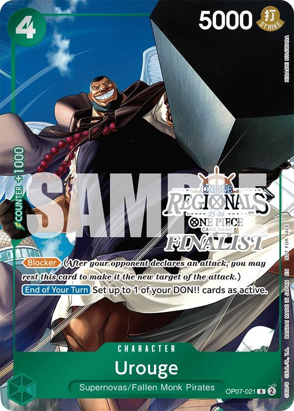 Image for Urouge (Online Regional Finalist Card Set 2025 Vol.1) (OP07-021) [One Piece Promotion Cards] - One Piece Card Game