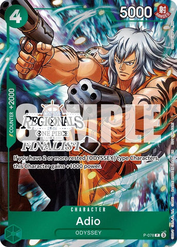 Image for Adio (Online Regional Finalist Card Set 2025 Vol.1) (P-078) [One Piece Promotion Cards] - One Piece Card Game