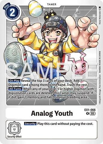 Image for Analog Youth (Reprint) (EX1-066 R) [Advanced Booster Digimon Generation] - Digimon Card Game