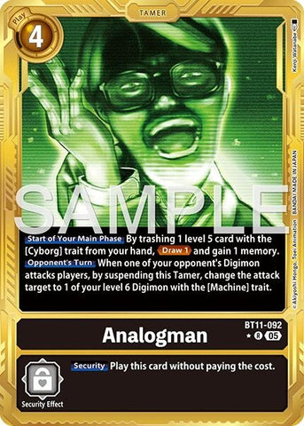 Image for Analogman (Gold Border) (BT11-092 R) [Advanced Booster Digimon Generation] - Digimon Card Game