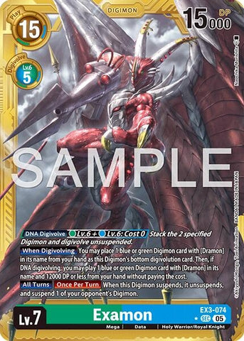 Image for Examon (Gold Border) (EX3-074 SEC) [Advanced Booster Digimon Generation] - Digimon Card Game