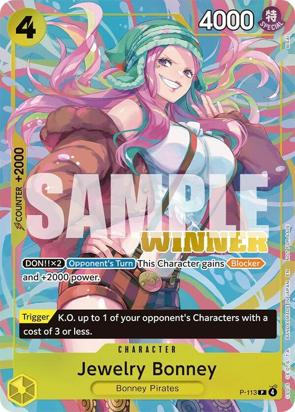 Image for Jewelry Bonney (Heroines Battle Winner Pack) (P-113) [One Piece Promotion Cards] - One Piece Card Game