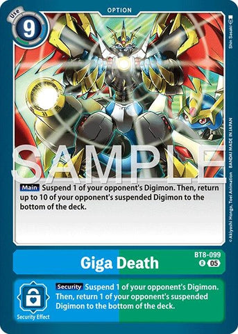 Image for Giga Death (Reprint) (BT8-099 R) [Advanced Booster Digimon Generation] - Digimon Card Game