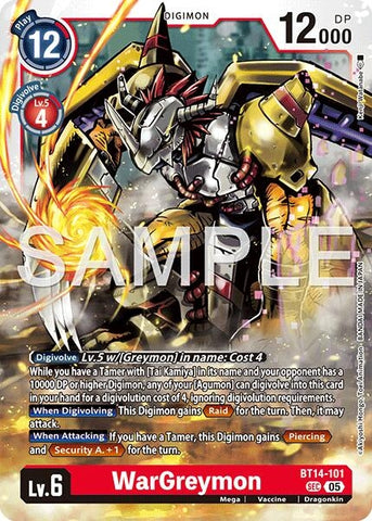 Image for WarGreymon - BT14-101 (Reprint) (BT14-101 SEC) [Advanced Booster Digimon Generation] - Digimon Card Game