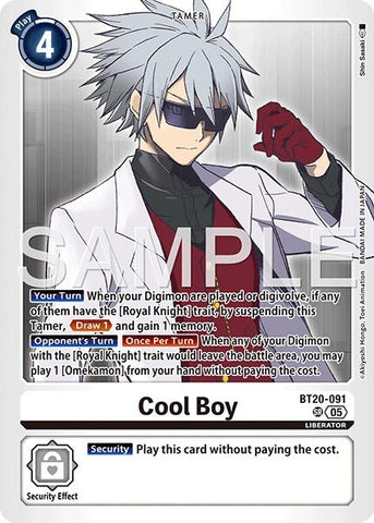 Image for Cool Boy - BT20-091 (Reprint) (BT20-091 SR) [Advanced Booster Digimon Generation] - Digimon Card Game