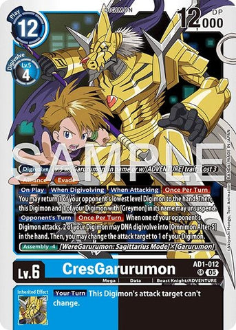Image for CresGarurumon (AD1-012 SR) [Advanced Booster Digimon Generation] - Digimon Card Game