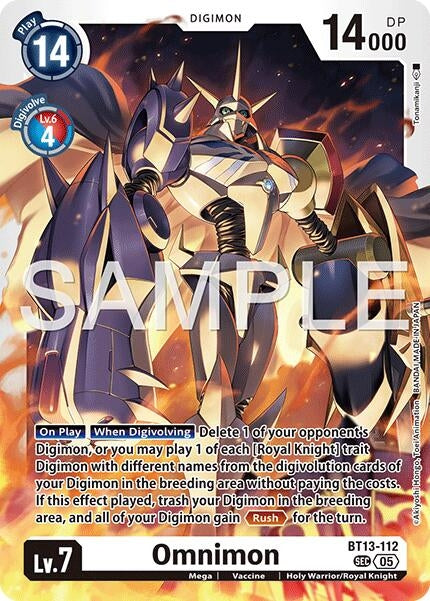 Image for Omnimon - BT13-112 (Reprint) (BT13-112 SEC) [Advanced Booster Digimon Generation] - Digimon Card Game
