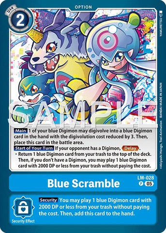 Image for Blue Scramble (Reprint) (LM-028 P) [Advanced Booster Digimon Generation] - Digimon Card Game