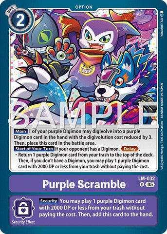 Image for Purple Scramble (Reprint) (LM-032 P) [Advanced Booster Digimon Generation] - Digimon Card Game