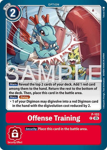 Image for Offense Training (Reprint) (P-103 P) [Advanced Booster Digimon Generation] - Digimon Card Game