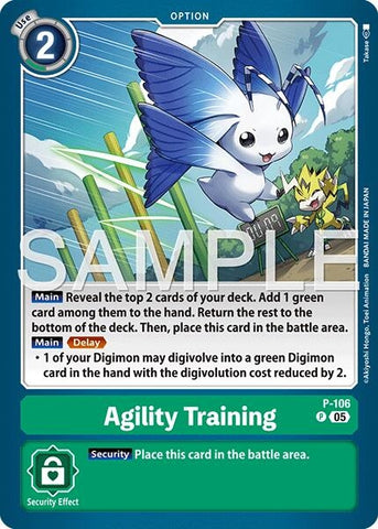 Image for Agility Training (Reprint) (P-106 P) [Advanced Booster Digimon Generation] - Digimon Card Game