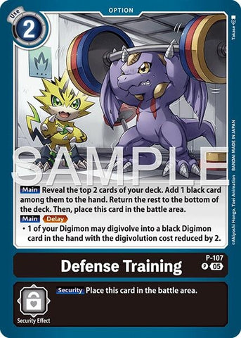 Defense Training (Reprint) (P-107 P) [Advanced Booster Digimon Generation]