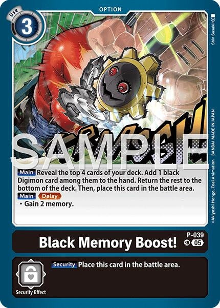 Image for Black Memory Boost! (Reprint) (P-039 SR) [Advanced Booster Digimon Generation] - Digimon Card Game