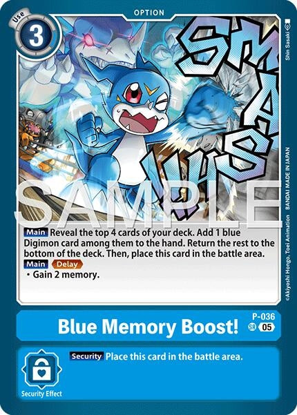 Image for Blue Memory Boost! (Reprint) (P-036 SR) [Advanced Booster Digimon Generation] - Digimon Card Game