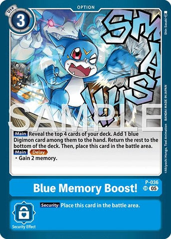Image for Blue Memory Boost! (Reprint) (P-036 SR) [Advanced Booster Digimon Generation] - Digimon Card Game