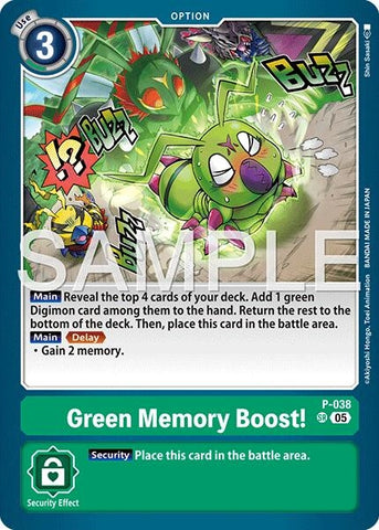 Image for Green Memory Boost! (Reprint) (P-038 SR) [Advanced Booster Digimon Generation] - Digimon Card Game