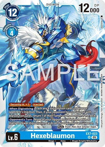 Hexeblaumon (Reprint) (EX7-023 SR) [Advanced Booster Digimon Generation]