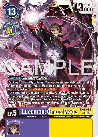 Image for Lucemon: Chaos Mode (Reprint) (EX6-054 SR) [Advanced Booster Digimon Generation] - Digimon Card Game