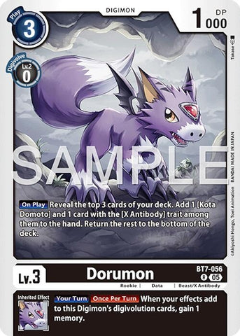Image for Dorumon (Reprint) (BT7-056 R) [Advanced Booster Digimon Generation] - Digimon Card Game