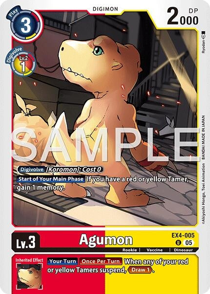 Image for Agumon - EX4-005 (Reprint) (EX4-005 U) [Advanced Booster Digimon Generation] - Digimon Card Game
